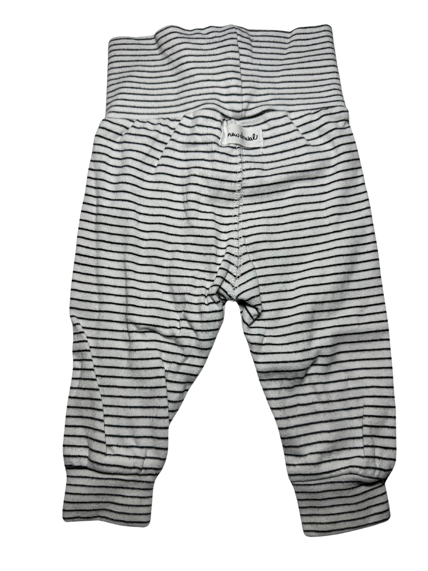 Hvide leggings med sorte striber