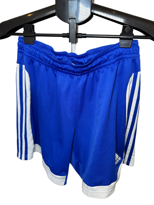 Blå træningsshorts med hvide striber