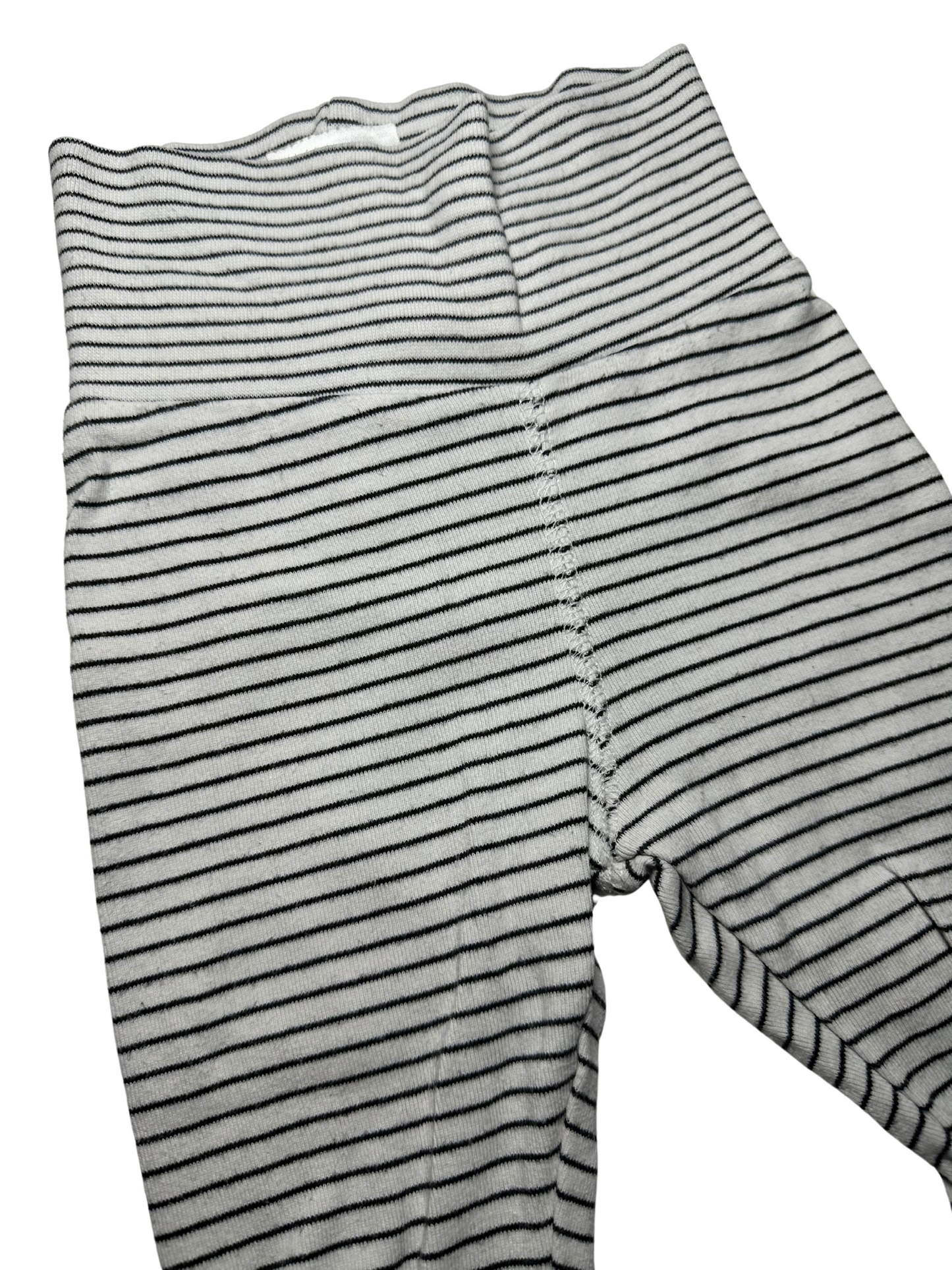 Hvide leggings med sorte striber