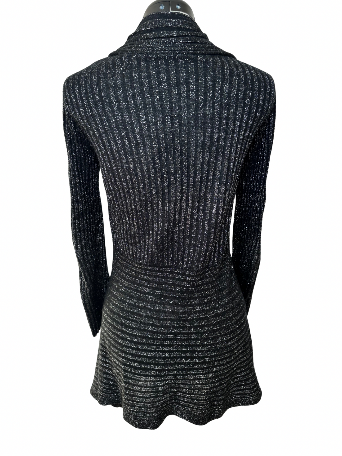 Sort cardigan med glimmer