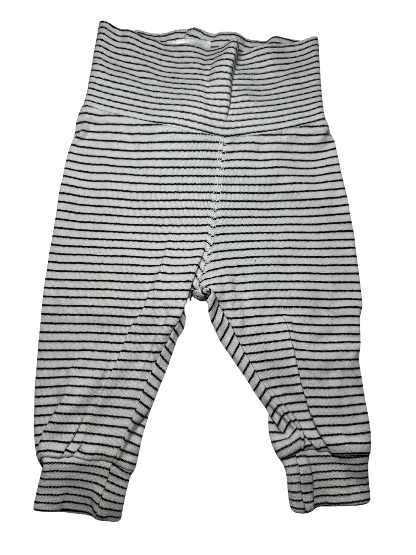 Hvide leggings med sorte striber