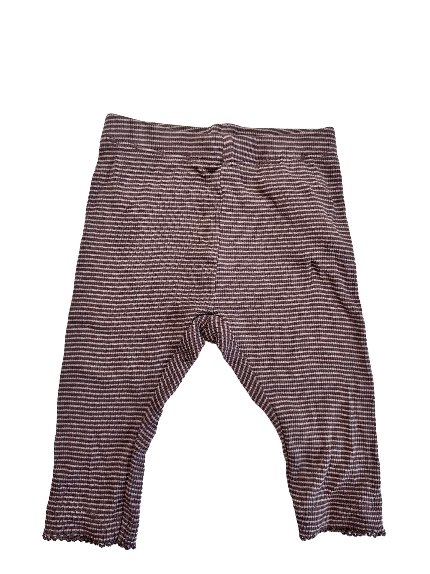 Brun/lilla stribet leggings