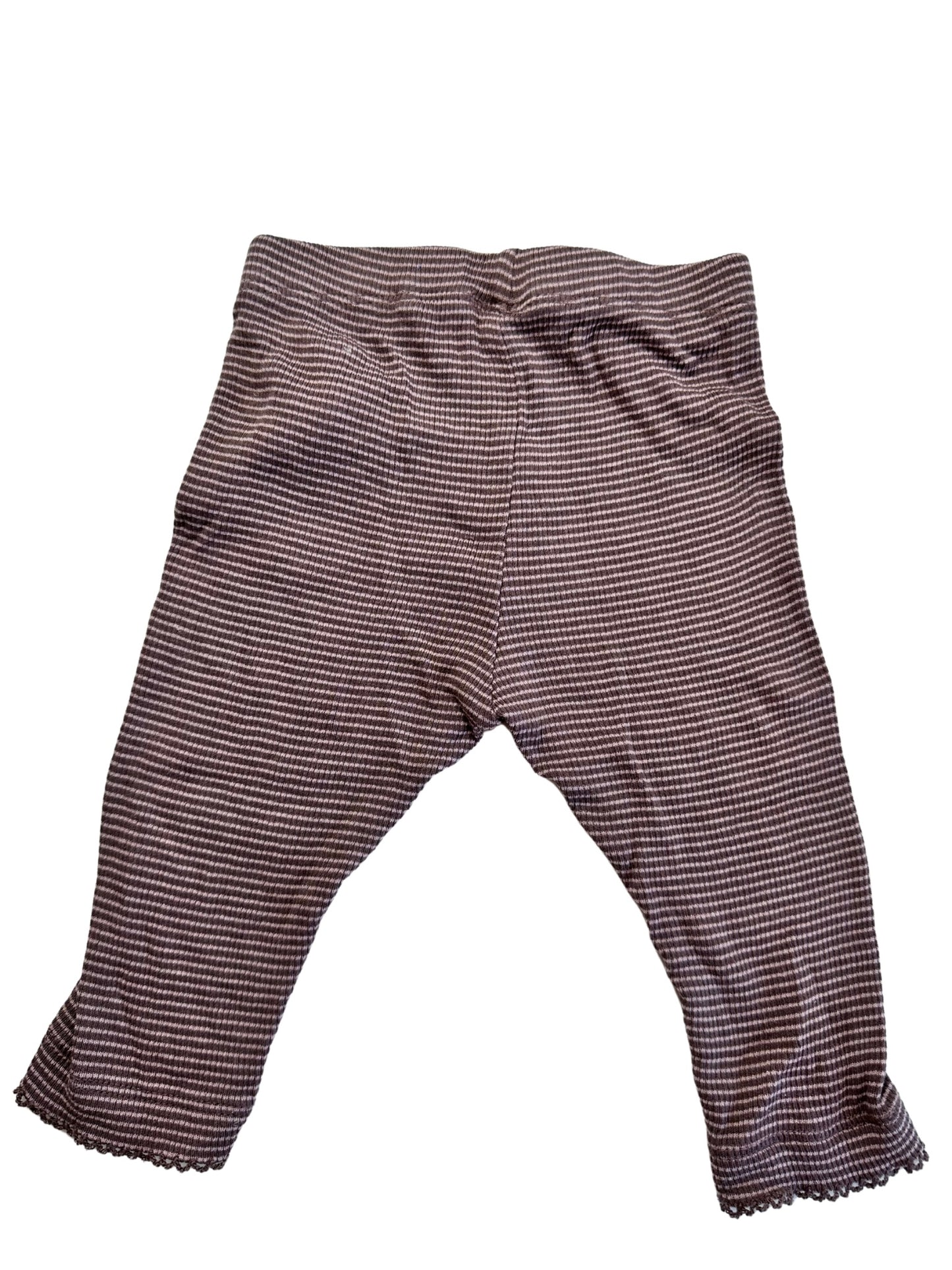 Brun/lilla stribet leggings
